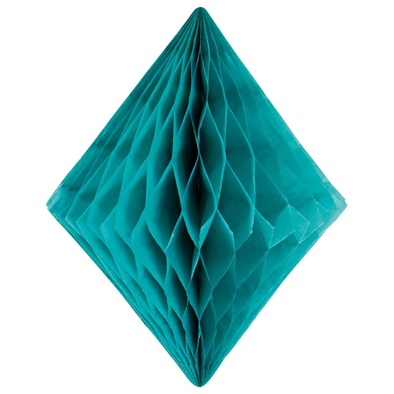 Honeycomb diamond turquoise 30cm