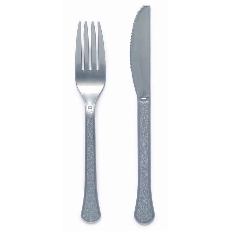 Stone gray cutlery set 24 pieces
