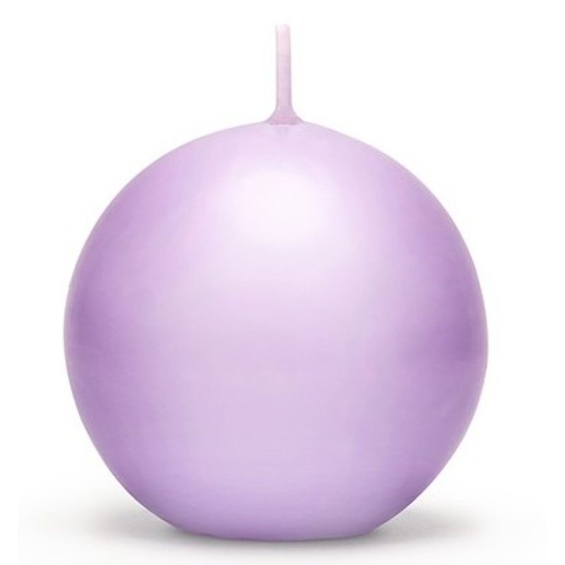 10 ball candles Torino lavender 6cm