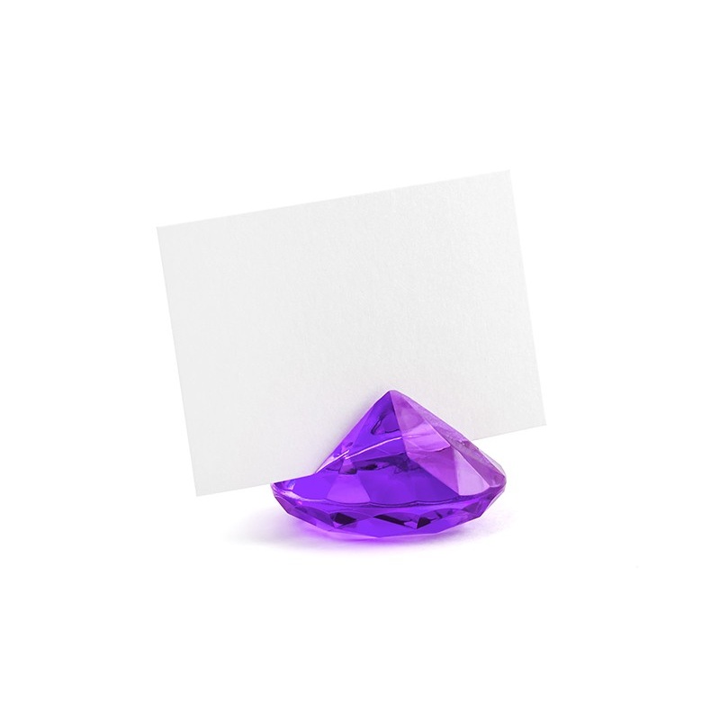 10 diamonds card holder purple 4cm
