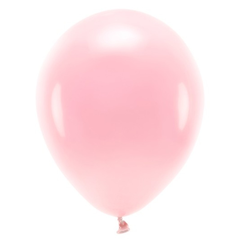 10 Eco pastel balloons light pink 26cm