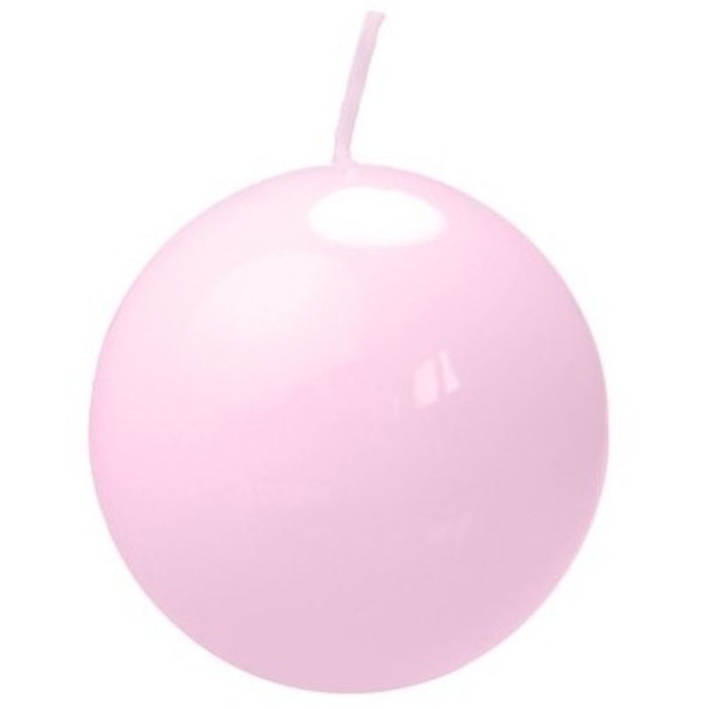 10 lacquer ball candles Torino light pink 6cm