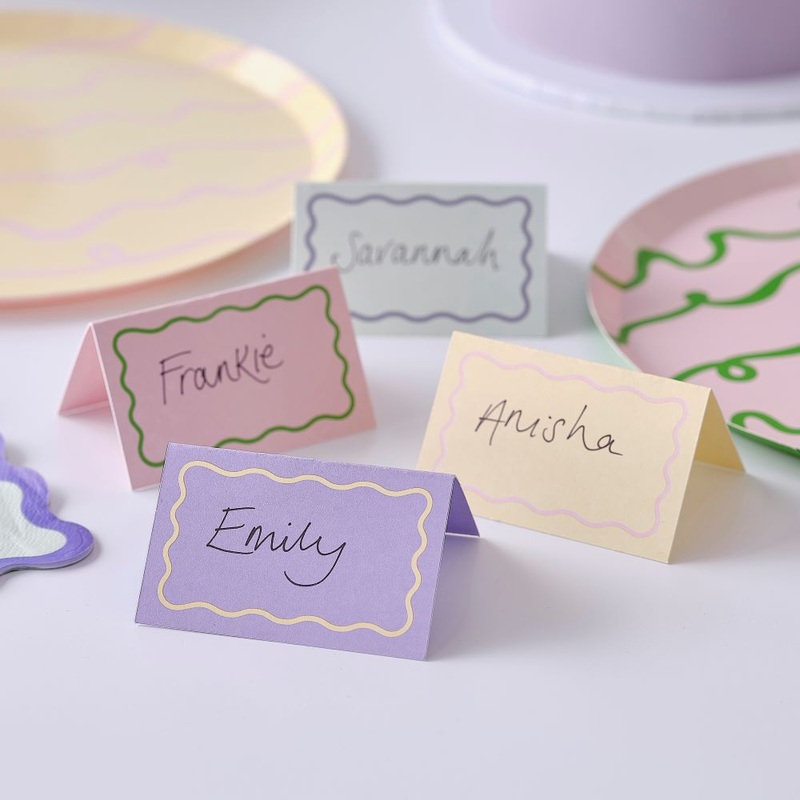 10 place cards Bella Pastel 8cm