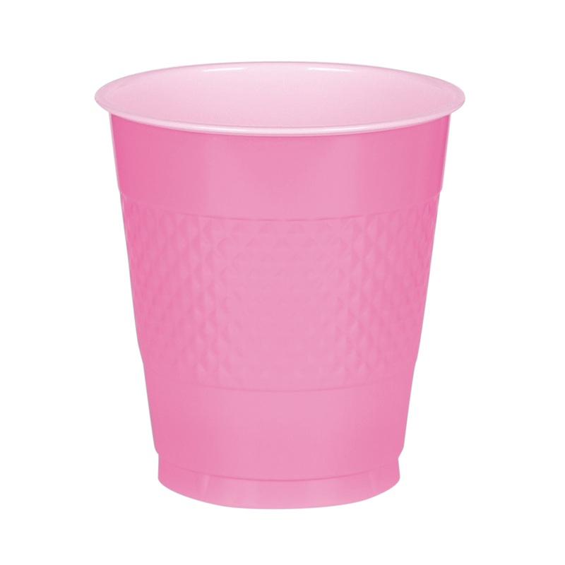 10 plastic cups Mila pink 355ml