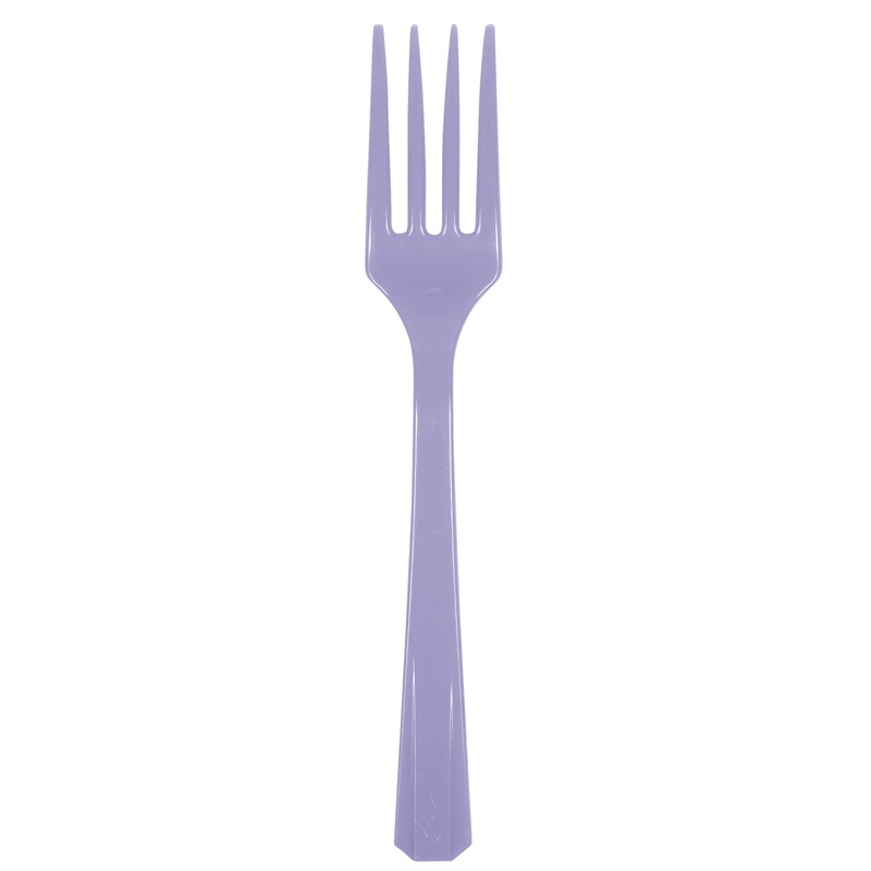 10 plastic forks Mila purple
