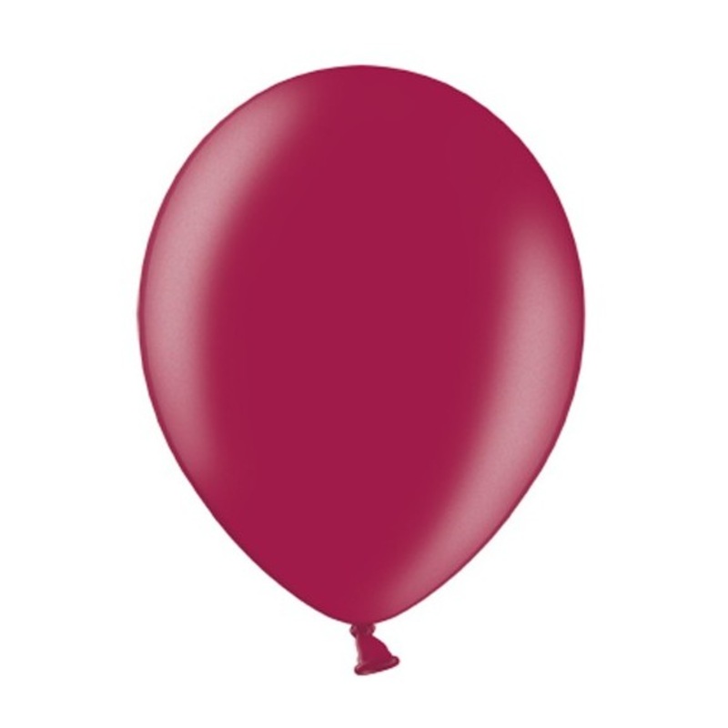 100 balloons plum metallic 12cm