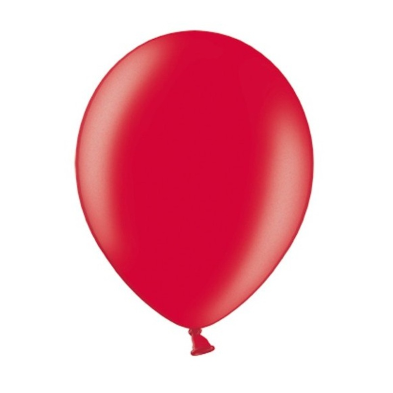 100 latex balloons metallic cherry red 25cm