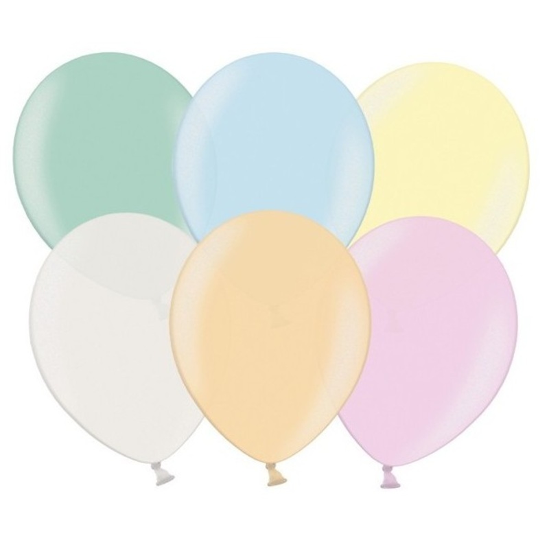 100 party star metallic balloons pastel 27cm