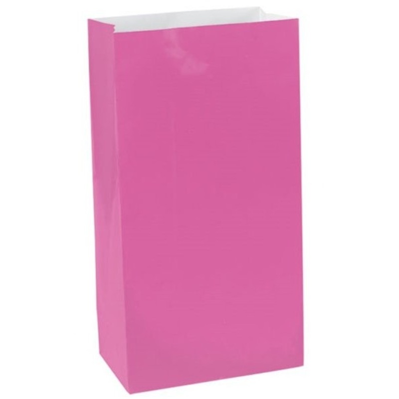 12 pink paper bags Basel 16.5cm
