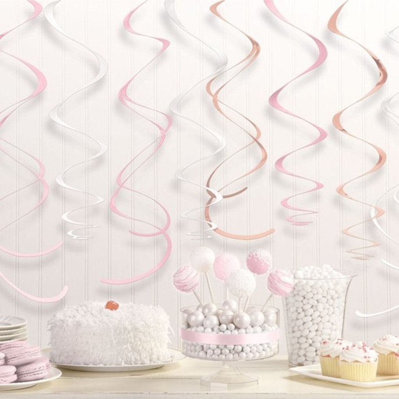 12 spiral hangers powder 56cm