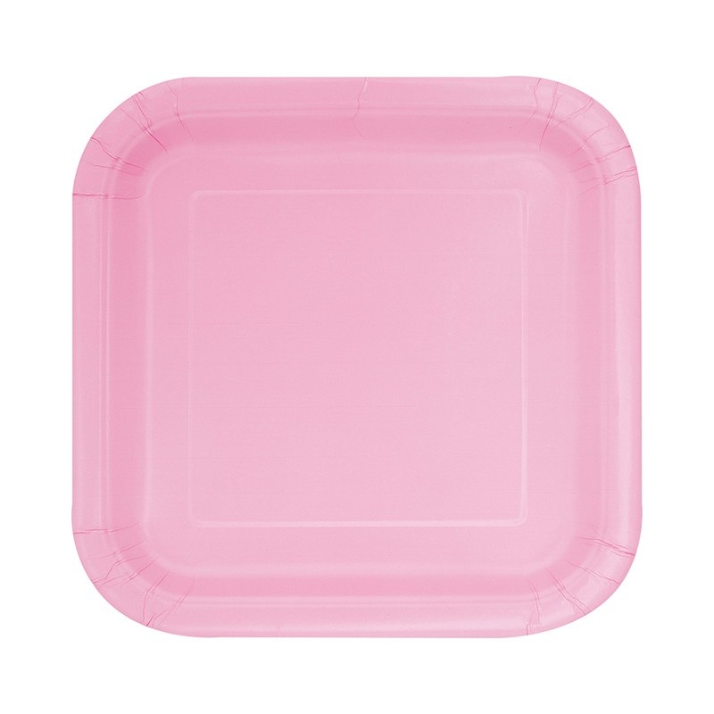 16 paper plates Vera light pink 18cm