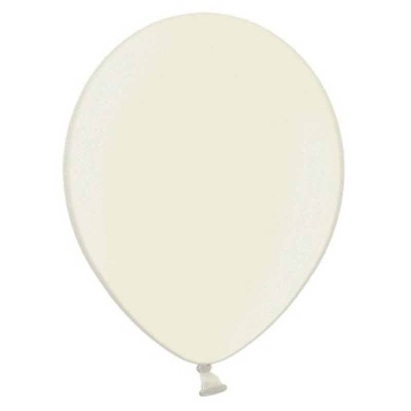 20 party star metallic balloons cream 27cm