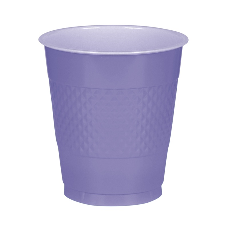 20 plastic cups Mila purple 355ml
