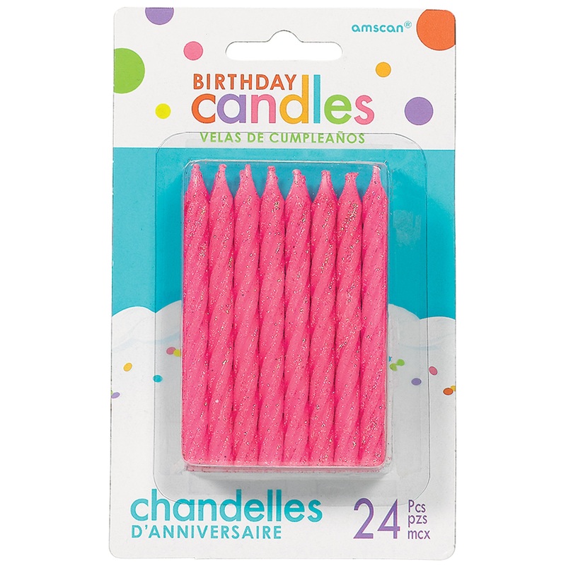 24 Paula Pinkie birthday candles