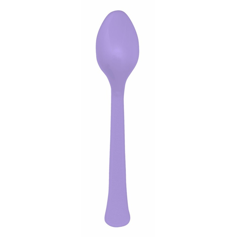 24 purple spoons reusable