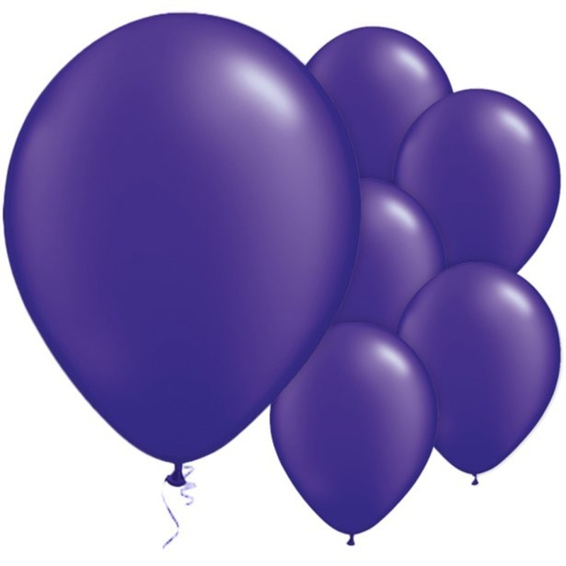 25 latex balloons violet 28cm