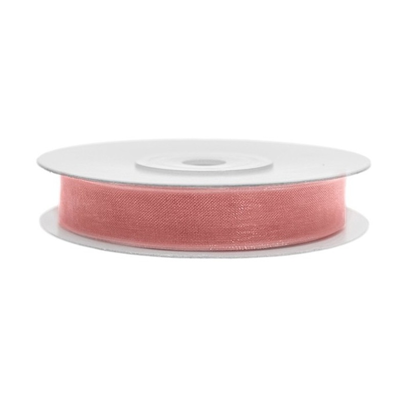25m chiffon gift ribbon in light pink