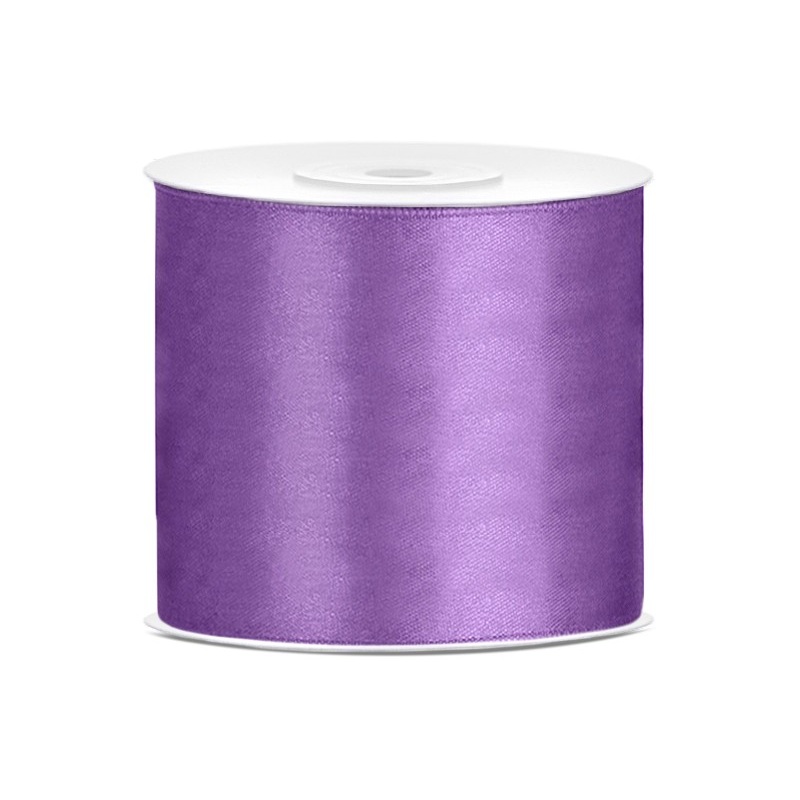 25m satin ribbon lavender 75mm wide