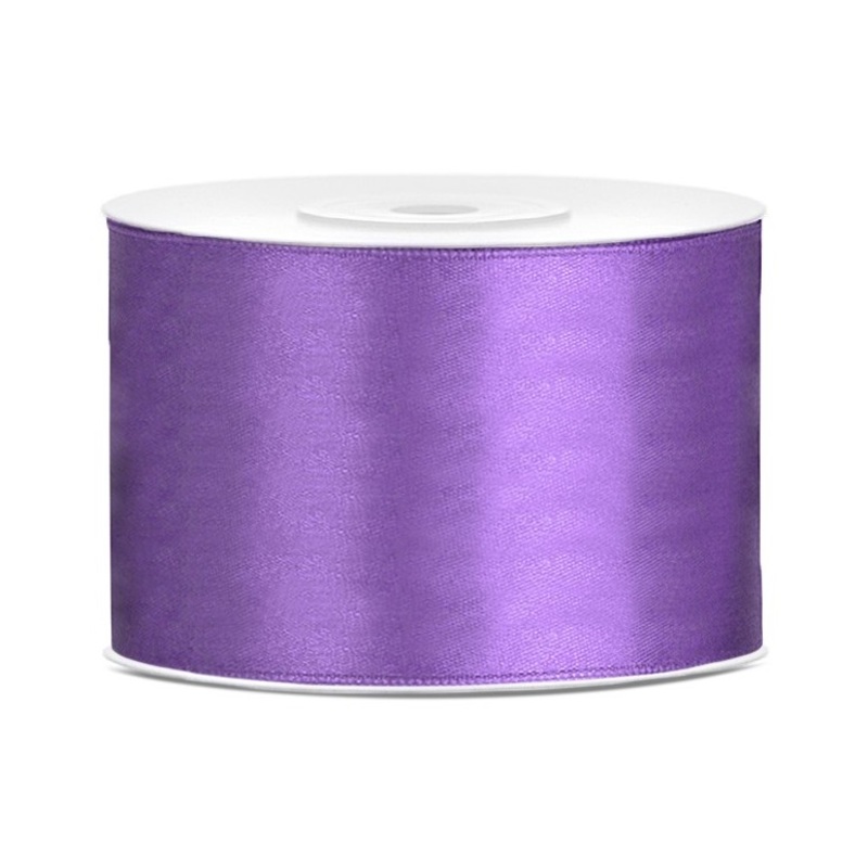 25m satin ribbon lilac 5cm wide