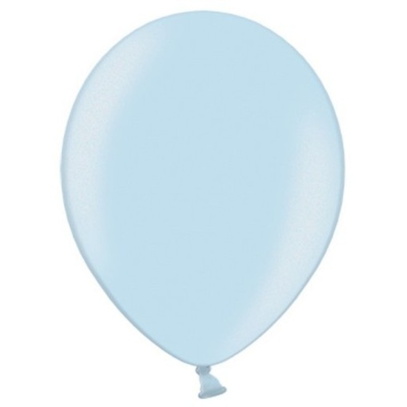50 Partystar metallic balloons pastel blue 30cm