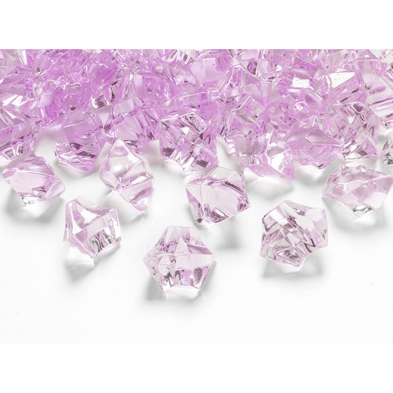 50 pink scattered crystals