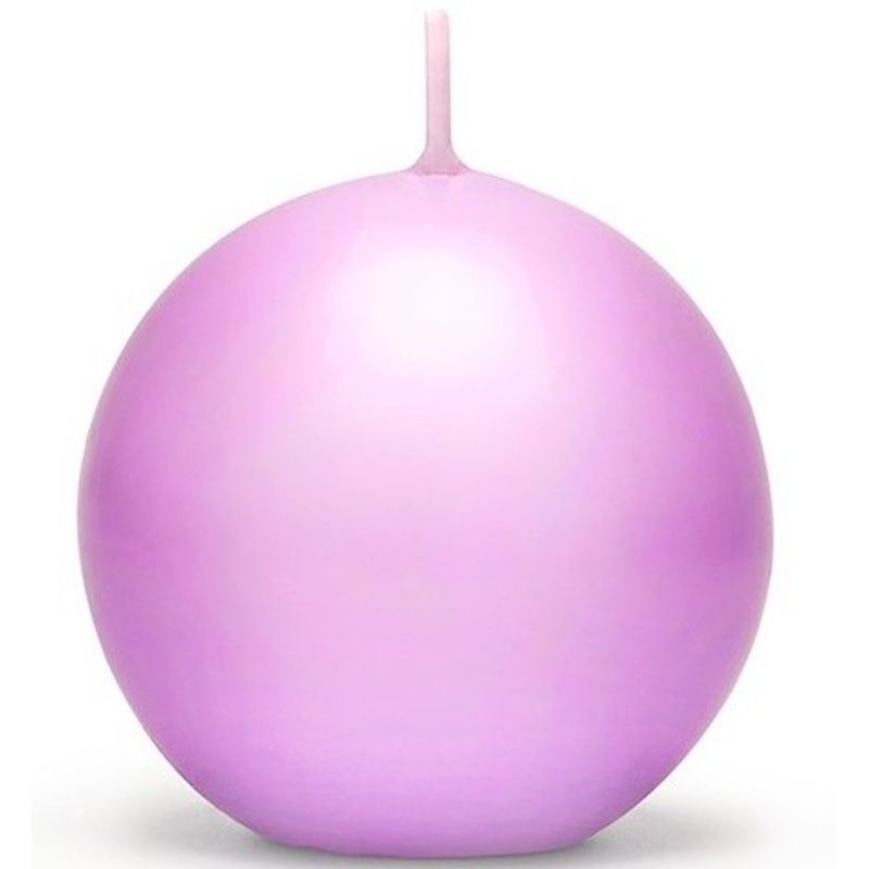 6 ball candles Torino pink 8cm