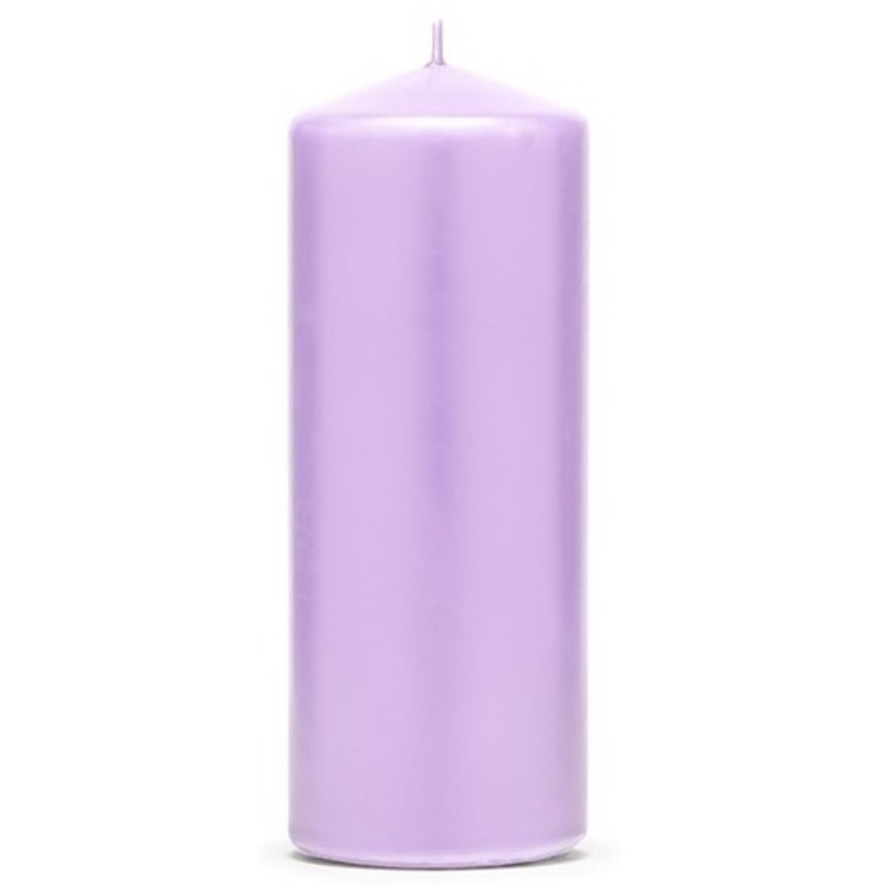 6 pillar candles Rio lavender 15cm