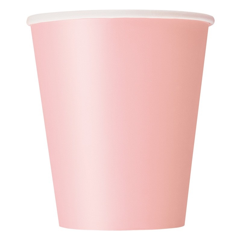 8 paper cups Vera baby pink 266ml