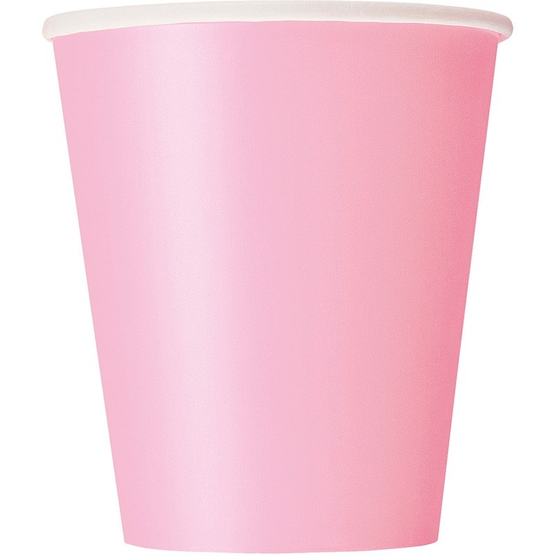8 paper cups Vera light pink 266ml