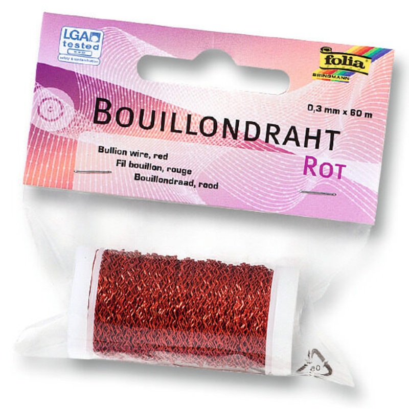 Bouillondraht rot 0,3mmx60m