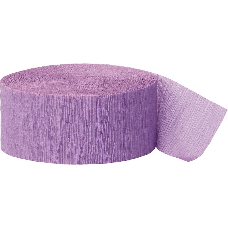 Crepe paper streamer Fiesta Lavender 24.6m