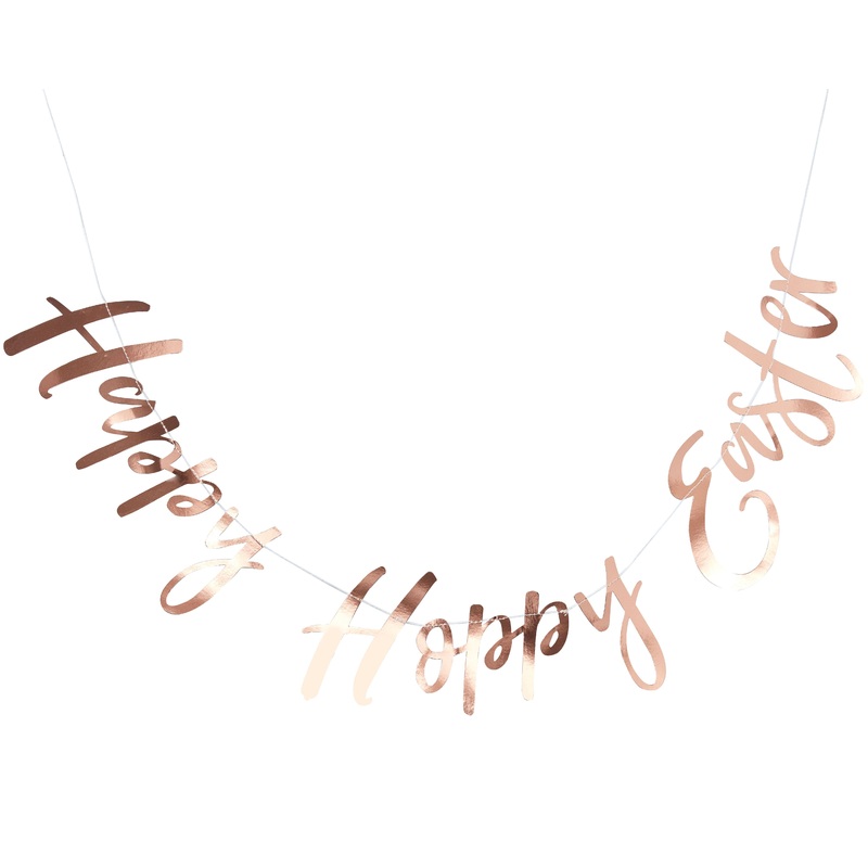 Happy Easter Morning metallic garland 1.5m