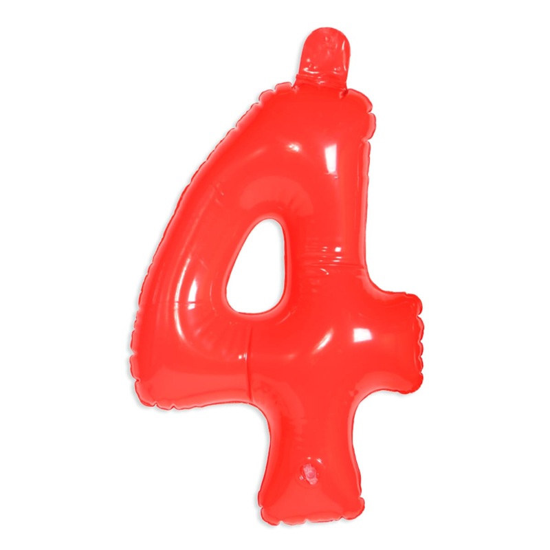 Inflatable number 4 red