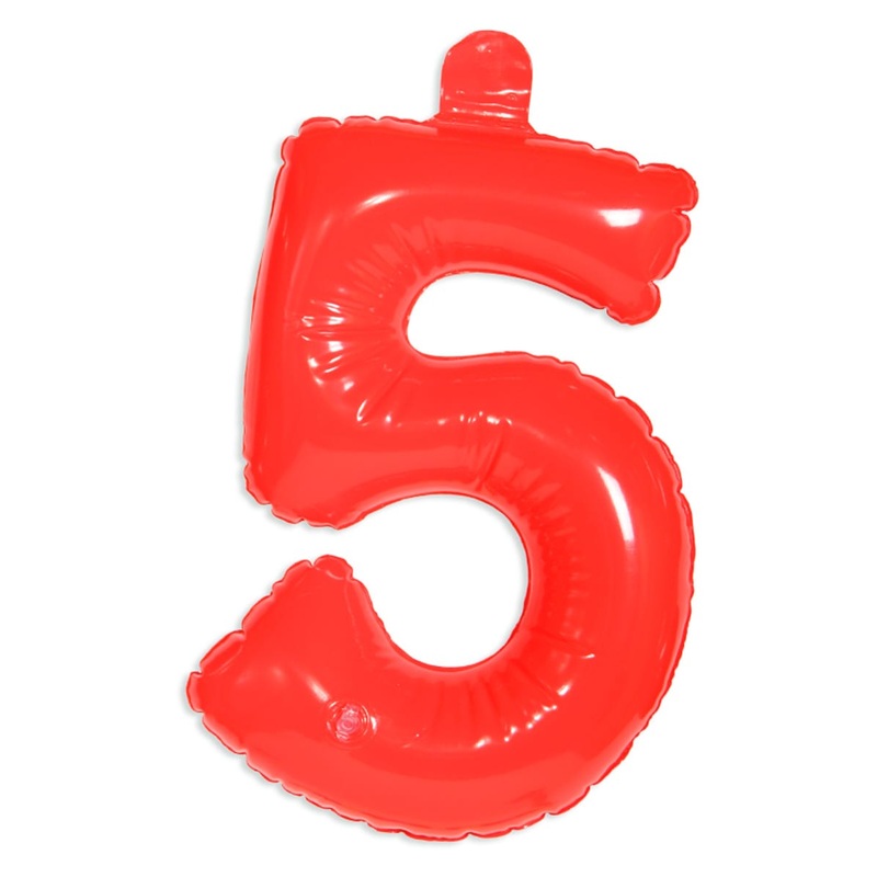 Inflatable number 5 red