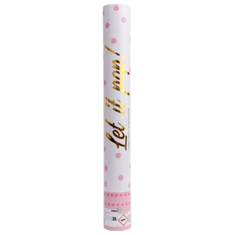 Pink Dots confetti cannon 40cm