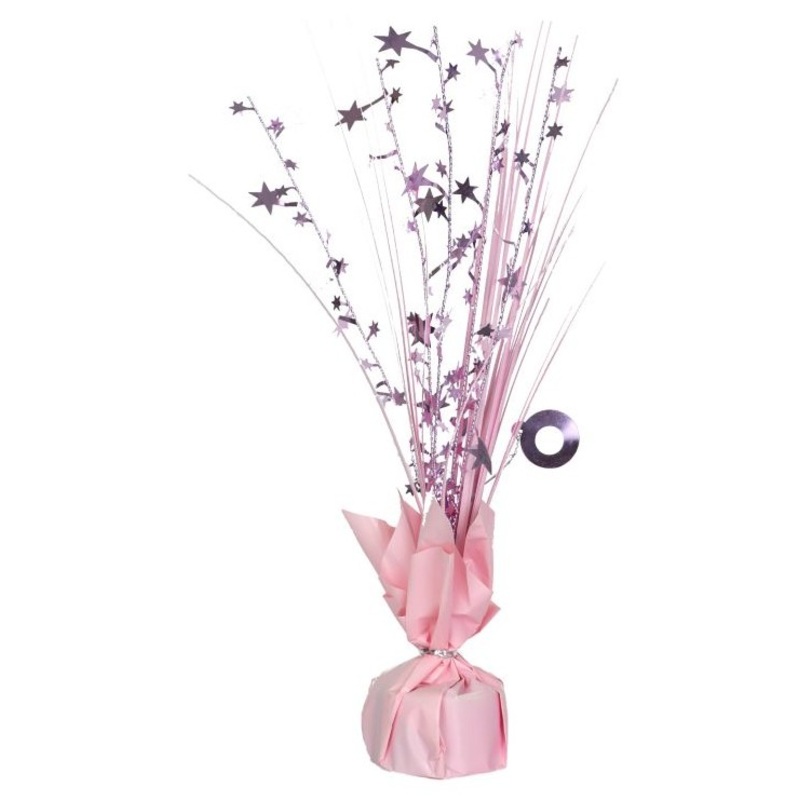 Pink star fountain balloon weight