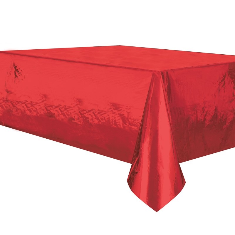 PVC tablecloth Vera red glossy 2.74 x 1.37m