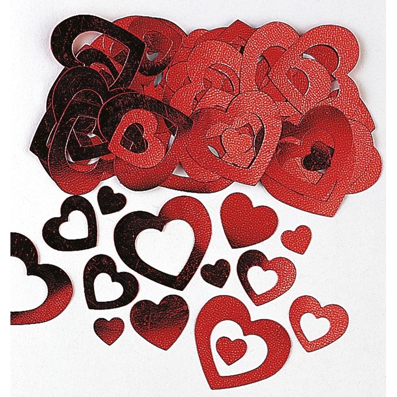 Romantic heart sprinkle decoration red 14g