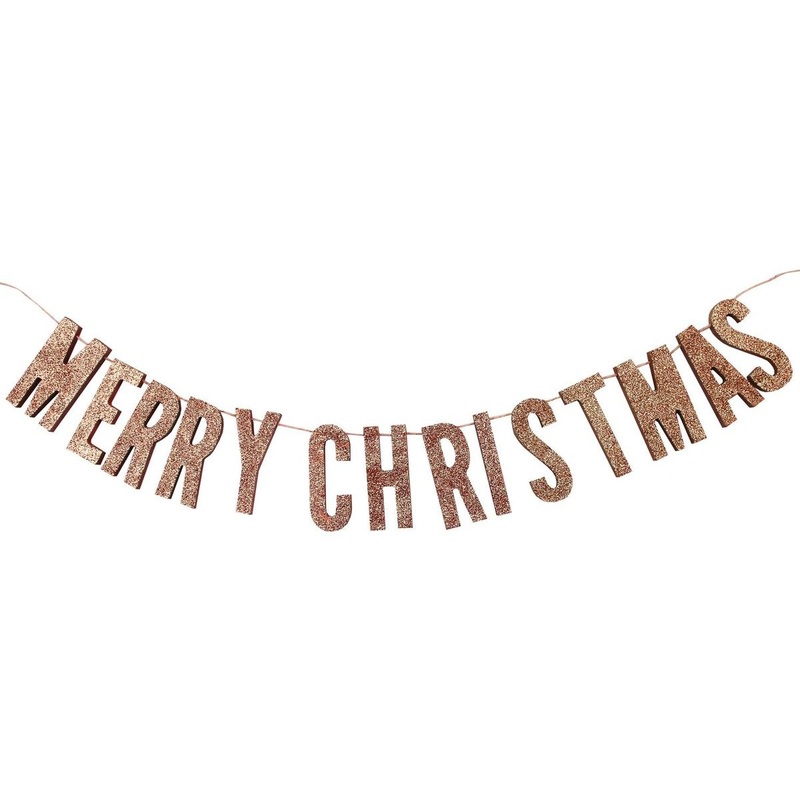 Rose gold metallic magic Christmas garland 70cm