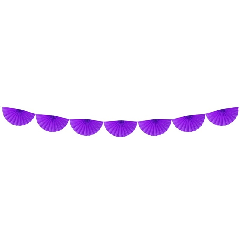 Rosette garland Daphne purple 3m x 40cm