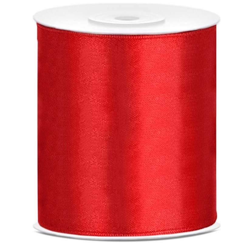 Satin Ribbon Roll Red 25m x 10cm