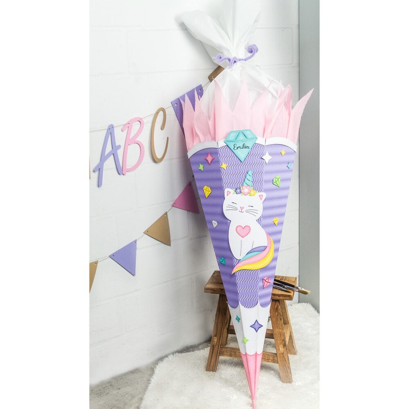 Schultten-Bastelset Kittycorn lila 67cm