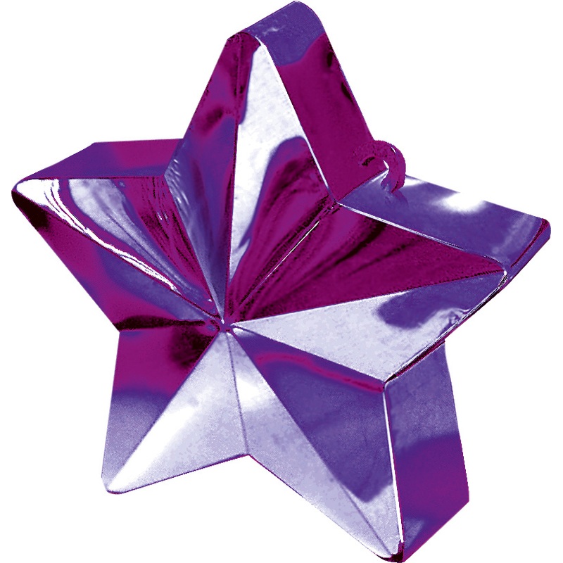 Star balloon weight in purple