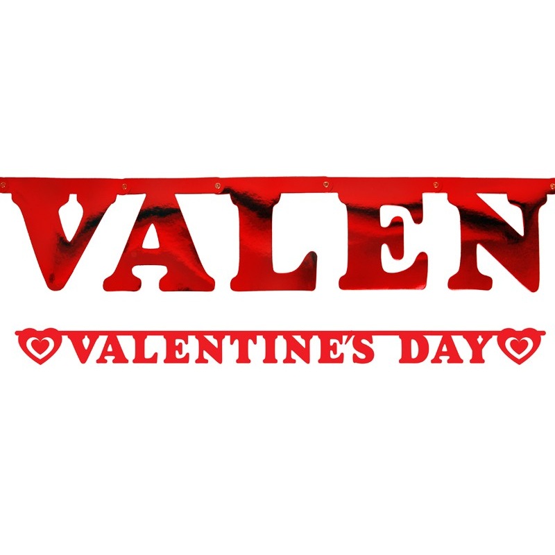 Valentines Day metallic garland 2m x 15cm