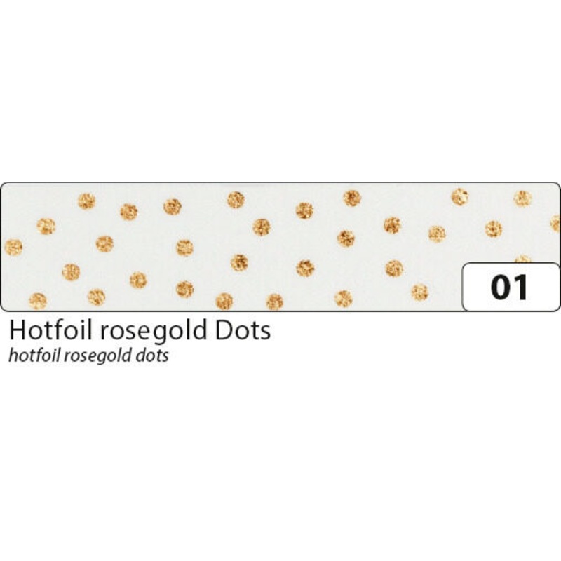 Washi Tape Dots rosgold 15mmx5m