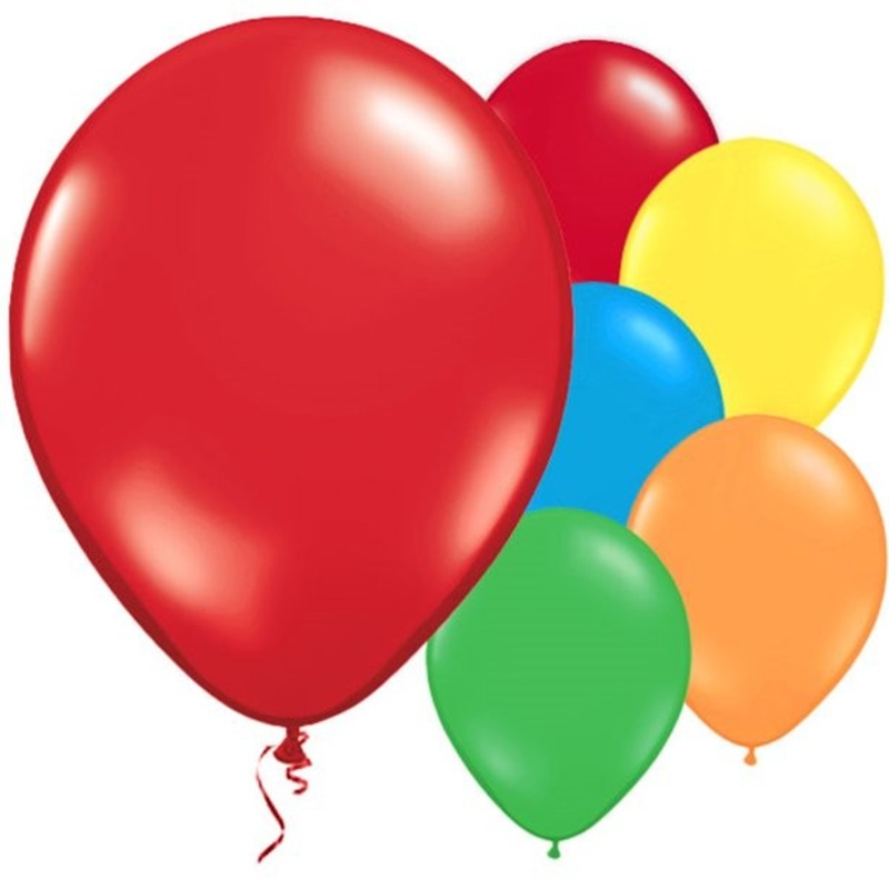 10 colorful metallic balloons Jive 28cm