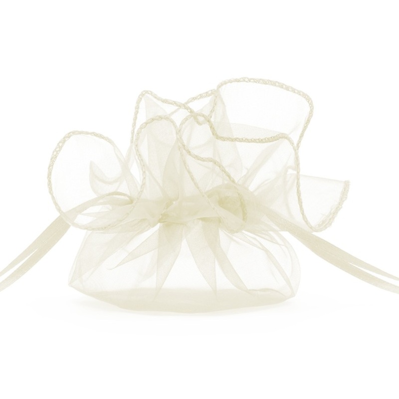 10 cream organza bags Harmony 25cm