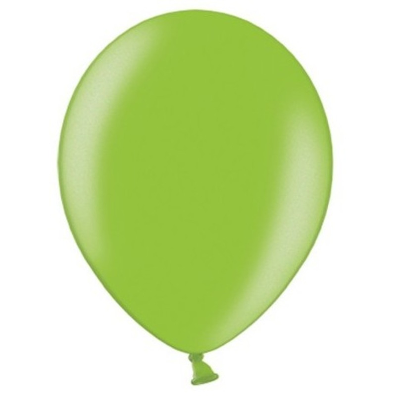 10 party star metallic balloons apple green 27cm