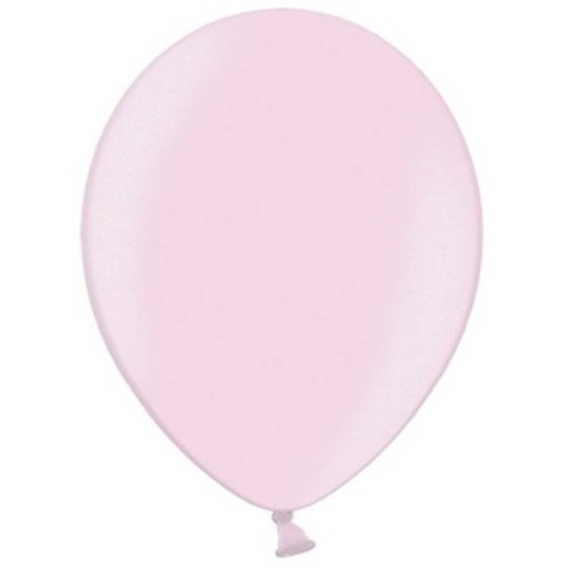 100 Celebration metallic balloons light pink 29cm