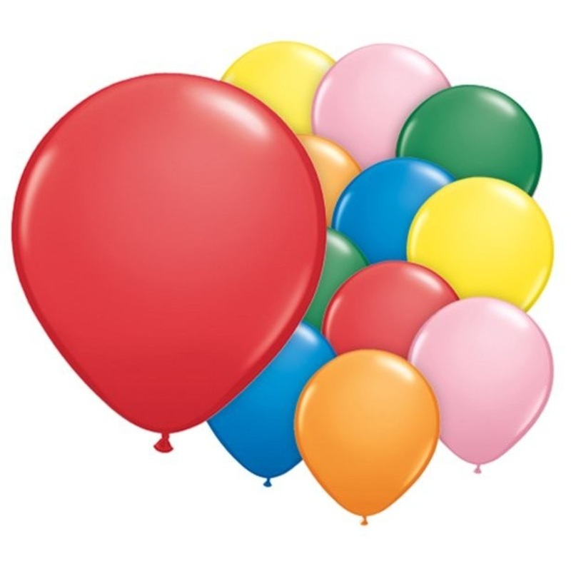 100 colorful mini balloons 13cm